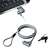 CTA Digital Noble Wedge Slot Security Cable for Notebooks and Desktop Pcs, Silver