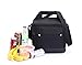 Lionkin8 Insulated Lunch Bag Tote Black Food Handbag lunch box with Shoulder Strap For Men Work Outdoor