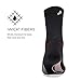 Feetures! Men's Elite Light Cushion Mini Crew, black + Red, large