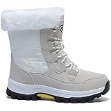 Women's Winter Snow Boots - Warm Fur Lined, Waterproof & Anti-Slip Ankle Boots