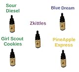 5 Pack of 15ml Bottles Terpene Infused Liquidizer 99% Pure Colorado Terpenes Strain Profiles
