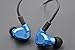 Quad Driver Headphones,ERJIGO KZ ZS5 High Fidelity Extra Bass Earbuds without Mic,with Detachable Cable (Blue)