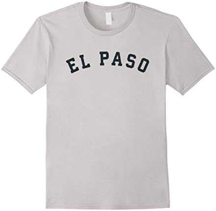 Men's Vintage El Paso T Shirt, Old Retro El Paso Sports Gift Texas XL Silver