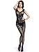 Amoretu Womens Sexy Lingerie Crotchless Fishnet Bodystocking Tights