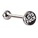 Mecoo Hypoallergenic Surgical Steel Tongue Ring 5 Kind Novelty Word Designs Barbell Piercing BR017 (5 PCS Mix)