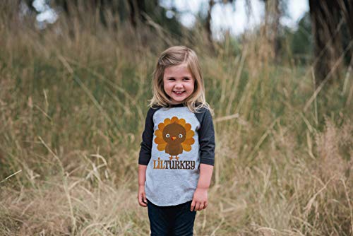 7 ate 9 Apparel Baby Boy's Little Turkey Thanksgiving 2T Grey Raglan - Thumbnail 5