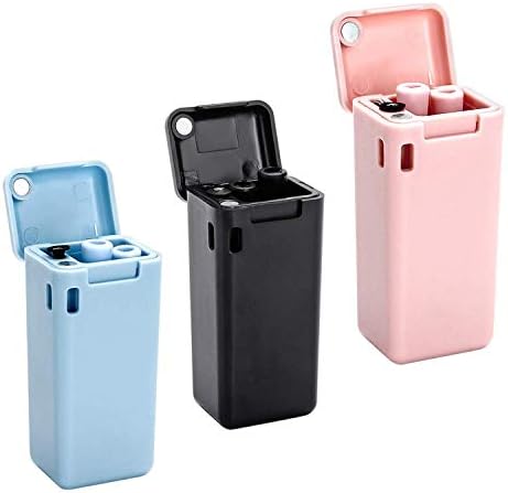 Collapsible Reusable Metal Straws, Foldable Drinking Straw Stainless Steel, Portable Straw Travel Straw with Case Cleaning Brush