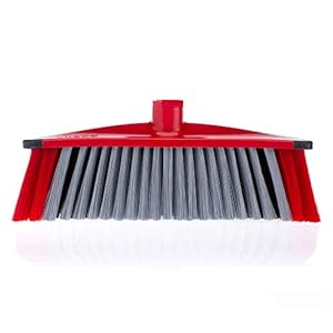 Vileda 3Action Bezem – combinatie van 3 borstelharen – voor stof, grof vuil en haren en voor hoeken