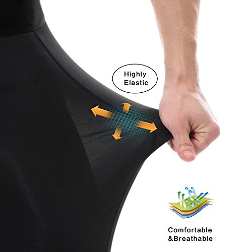 Niksa 3 Pack Compression Shorts Men Quick Dry Black Performance Athletic Shorts-L - Thumbnail 2