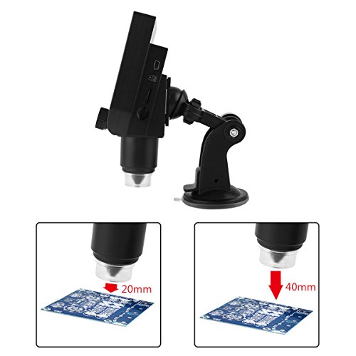 MWAY Portable Digital Microscope 3.6MP 600x Sensor Zoom LCD kit with1080P/720P/VGA Stereo Camera Vedio Microscope for QC/Industrial/Collection Inspection Multi Use Smart Microscope