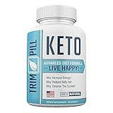 Trim Pill Keto Advanced Diet Formula - BHB Carb Blocker Supplements - 100% Natural - 30 Day Supply - 60 Capsules (1 Month Supply)