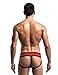 F plus R Mens Strip Waistband Athletic Supporter Jockstrap Sexy Swimwear Red Small
