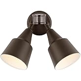 Generation Lighting 8560702PM-71 2 Light Flood Light with Photo and Motion Sensor, Antique Bronze Finish with Antique Bronze 