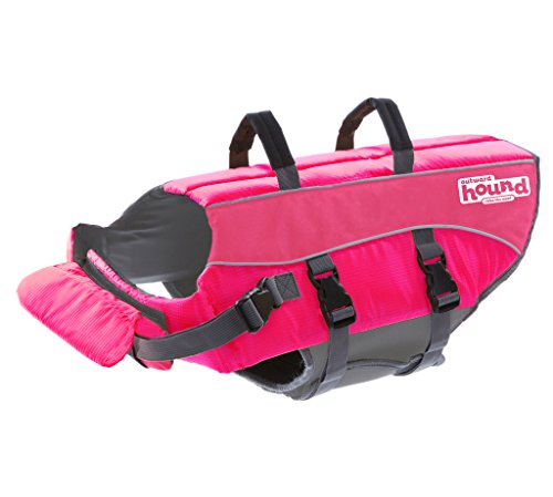 Outward Hound Ripstop Large Dog Life Jacket Life Preserver for Dogs, Dark Pink, Large Outward Hound Ripstop Large Dog Life Jacket Life Preserver for Dogs, Dark Pink, Large