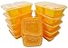 Table To Go 20-Pack Bento Lunch Boxes with Lids (2 Compartment/ 32 oz) | Microwaveable, Dishwasher & Freezer Safe Meal Prep Containers | Reusable Dish Set for Prepping, Portion Control & More (Yellow)