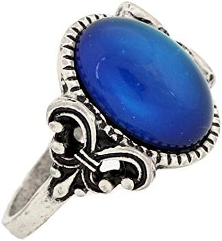 Silver Plated Mood Rings For Lovers Emotional Change Color Temperature Feeling Heartbeat Magic Rings