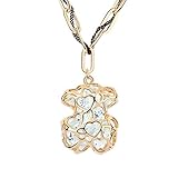 Winter's Secret Vintage Hollow Gold Plated Shining White Zircon Accented Charming Pendant Necklace