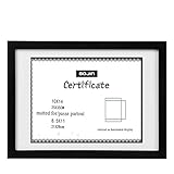 10x14 Wood Picture Frame, BOJIN Document Frame Made For Sized 8.5x11 Diploma with Mat, 10x14 Picture Without Mat- Black Certificates Frame