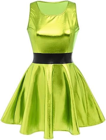 lime green skater dress Amazon.com: Women Alien Shiny Metallic Skater Dress Sleeveless Disco Dance 80s Holographic Dress Adult Sparkly Hallowen Cosplay Outfits Rave Music Party Wet Look Plus Size Pleated Dress Black XS: Clothing, Shoes &