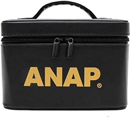 Amazon アナップ Anap Anap ロゴ2パターンミラー付きバニティバッグ ブラック F レディースバッグ 財布