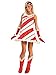 Forum Novelties Women's Miss Candy Cane Costume, Red/White, Standard