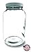 1-Gallon Wide Mouth Glass Mason Jar - MADE IN USA - With Plastic Lid - Used for Brewing Canning Kombucha Kefir Yogurt BPA Free