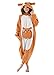Emolly Fashion Adult Kangaroo Animal Onesie Costume Pajamas for Adults and Teens (X-Large, Kangaroo) Orange