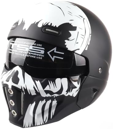 Amazon.com: Vega Helmets X390 Retro Open Face Motorcycle Helmet w