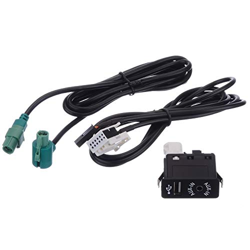 TOOGOO Car Cd Changer Player Audio Aux Audio Harness Switch Button for-BMW E60 E61 E63 E64 E87 E90 E70 F25