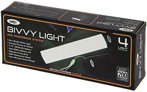 NGT Fishing Camping Rechargeable Bivvy Tent Light Power Bank Remote + RED Light, White,red, 21 x 3.5 x 3.5 cm - Image 4
