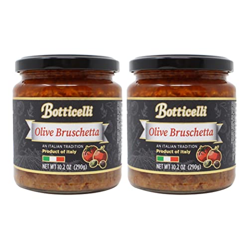 Olive Bruschetta by Botticelli, 10.2oz Jars (Pack of 2) Premium