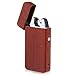 4BOSS PREMIUM WOOD USB Rechargeable Electronic lighter Windproof, flameless, no gas and fluid required, energy-saving side button double arc lighter. (Wood)