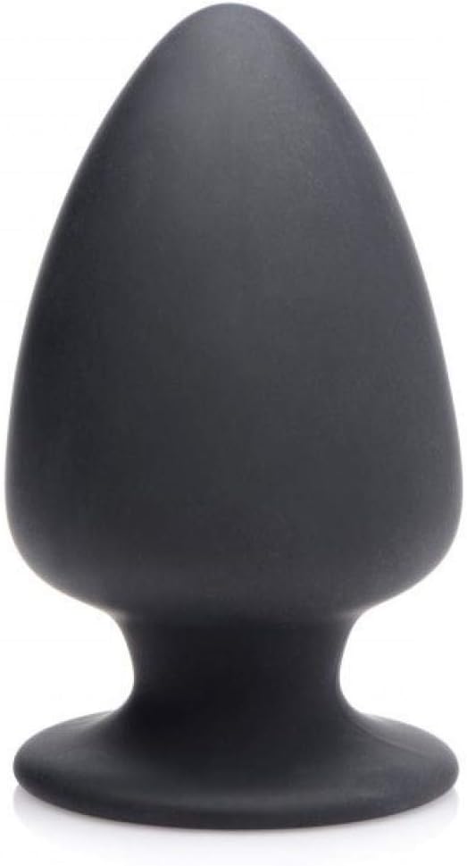 XR Brands Squeezable Medium Anal Plug - Black