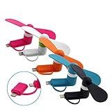 P46 Digital Mini Fan 2-in-1 Mini Fan for iPhone/iPad and Android - 5 PCS in One Pack