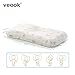 Veook Baby Memory Pillow Supports Head & Neck ,3D Groove Memory Foam Positioner Pillow Prevent Flat Head with Cotton Pillow Case (0-3years)