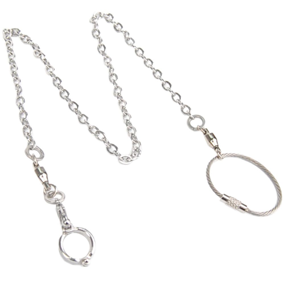 POPETPOP Stainless Steel Bird Chain Birds Training Rope Pet Bird Training Chain Parrot Ankle Foot Parrot Rope Bird Harness Cockatiel Harness Bird Fly Train Chain Belt White Stand