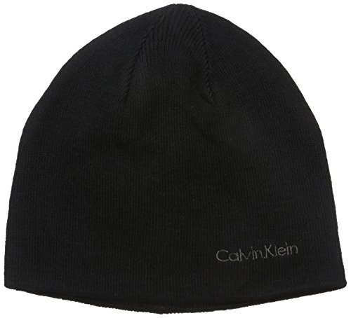 Calvin Klein Men's Beanie, Eerie Black, One Size