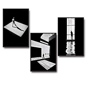 3 Piece Framed Canvas Wall Art for Living Room, Bedroom Buildings Theme Canvas Prints for Home Decoration Ready to Hang - 16"x24"x3 Panels