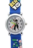 Ben 10 Ultimate Boys Alien Blue Rubber Strap Waterproof Analogue Quartz Watches for Kids