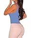 Shawhuwa Womens Sexy Ribbed Sleeveless Zipper Party Bodysuit Clubwear Small Blue