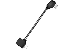 Hanatora 3.66 Inch Micro AB to iOS Remote Controller Cable for DJI Mavic Mini,Mini SE,Mavic 2 Pro/Zoom,Mavic Air,Mavic Pro Platinum, Phone OTG Nylon Braided Data Cord Accessories(iOS Connector)