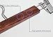 Topline Classic Wood Pants/Skirt Hangers with Clips - Mahogany Finish (10 Pack)