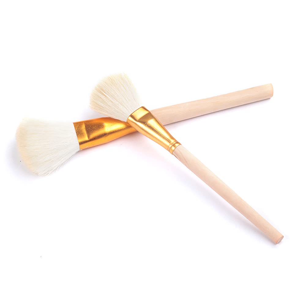 Gilding Brush Set, Goat Hair Brush, Leaf Sweeper, Paint Brush for Edible Gold Leaf, Gold Flakes, Gold Leaf Sheets 6 per Pack