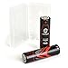 Ohmash O-B18650-40R 18650 Battery 2600mAh, 40A Flat Top 3.7V Rechargeable Li-ion Batteries for High Drain Devices With Free 18650 Battery Case/Holder (4Pack)