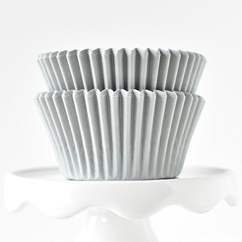 Silver Cupcake Liners. Eoonfirst Silver Foil Metallic Cupcake Case