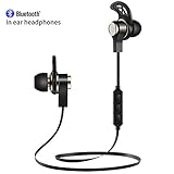 SIQIWO Bluetooth Headphones Waterproof IPX6, Richer Bass HiFi Stereo Bluetooth 5.0 Headsets, 6 Hrs Playback Noise Canceling Wireless Earbuds Sport, Gym Running Comfy & Fast Pairing in-Ear Earphones
