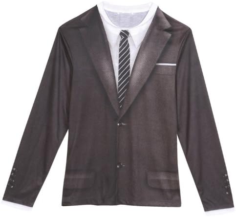 Unisex-Adult 1960S Suit And Tie Long Sleeve Shirt - Xxl