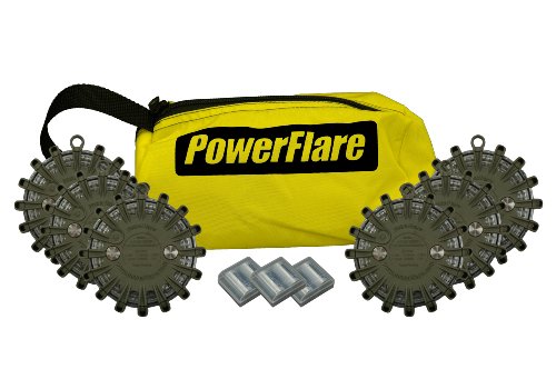 6 PowerFlare Soft Pack with Yellow Bag, Red LEDs, Olive Drab Shell
