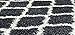 Cozy Shag Collection Charcoal Grey/Cream Moroccan Trellis Design Shag Rug (6'7