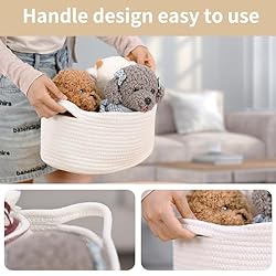 Cute Rope Woven Storage Basket with Handle